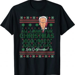 Christmas Trump Mean Tweet Cheap Gas Conservative Anti Biden T-Shirt