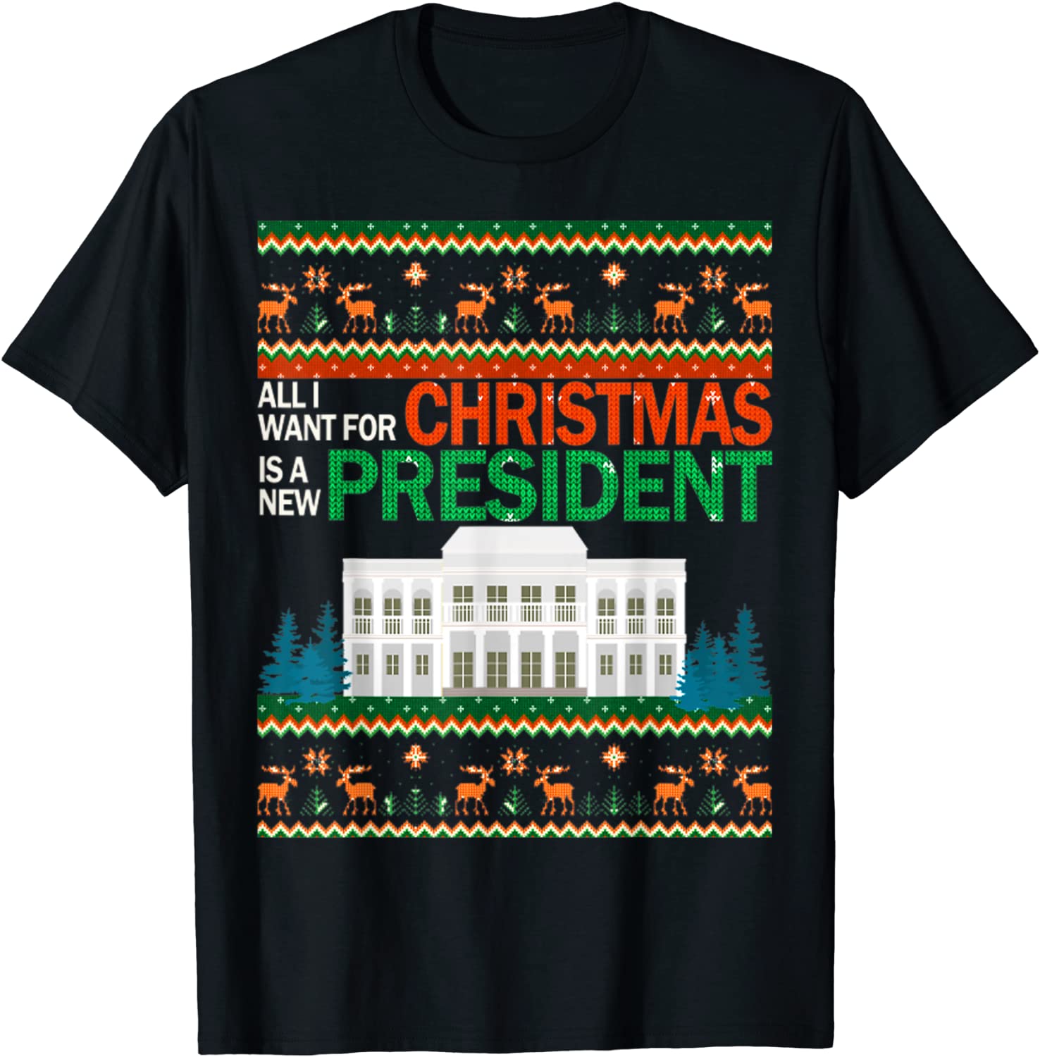 Christmas Ugly Sweater All I Want Is A New President Limited Shirt