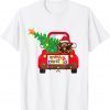 Cockapoo Dog Riding Red Truck Christmas Pajama 2021 Shirt