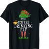 Coffee Drinking Elf Group Matching Family Christmas T-Shirt