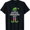 Coffee Drinking Elf Matching Family Group Christmas Party Classic Shirt