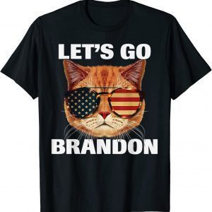 Cool Cat Lets Go Brandon, Cat US Sunglasses Let's Go Brandon Gift Shirt