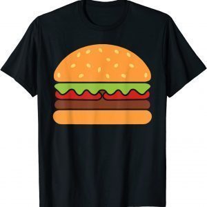 Cool Hamburger Art Minimalist Burger Cheeseburger T-Shirt
