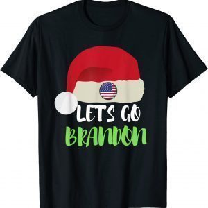 Dabbing Santa Christmas Tree Light Let's Go Brandon Classic Shirt