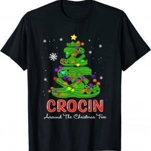 Crocin Around The Christmas Tree Crocks Pajamas Xmas T-Shirt
