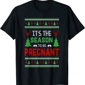 Cute Pregnancy Announcement Ugly Sweater Christmas Sarcastic Classic Shirt