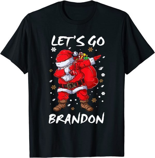 Dabbing Santa Let's Go Branson Brandon Christmas Pajama Limited Shirt