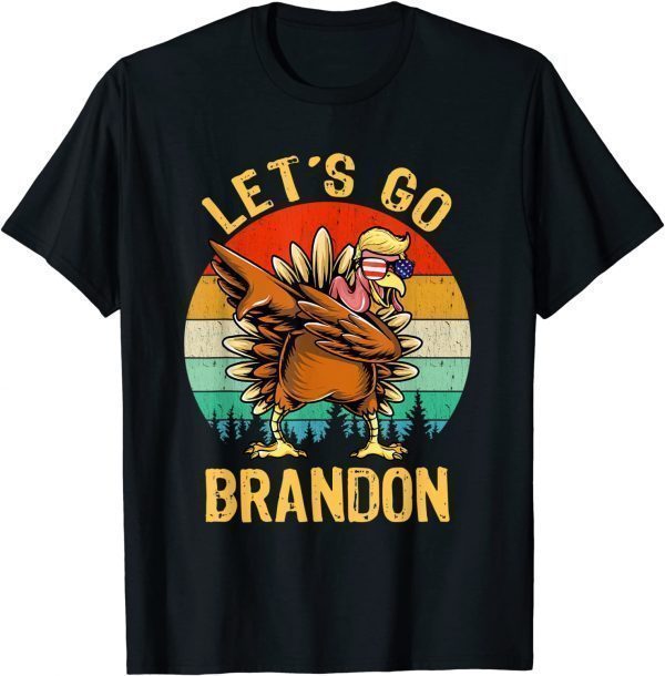 Dabbing Turkey Trump Let’s go Brandon Conservative Vintage Classic Shirt