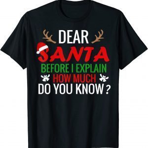 Dear Santa, Before I Explain Christmas Matching Family T-Shirt