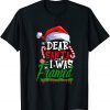 Dear Santa I Was Framed Christmas Candy Cane Naughty T-Shirt