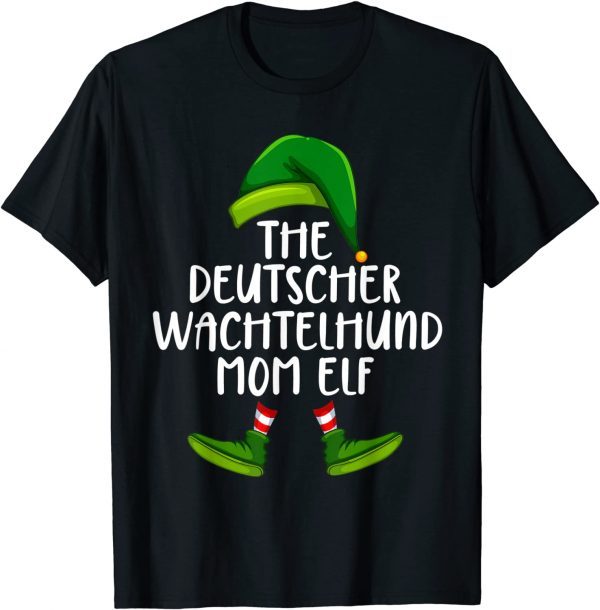 Deutscher Wachtelhund Mom Dog Elf Christmas Pajama Classic Shirt