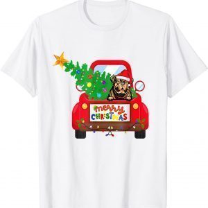 Dogue De Bordeauzx Dog Riding Red Truck Christmas Pajama Classic Shirt