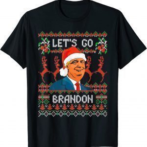Donald Trump Ugly Christmas Sweater Let's Go Brandon Tee Shirt