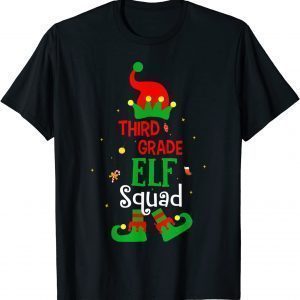 Elf Squad Third Grade Student Teacher Christmas 2022 Shirt