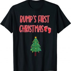 First Christmas Bump Baby Pregnancy Announcement 2022 Shirt