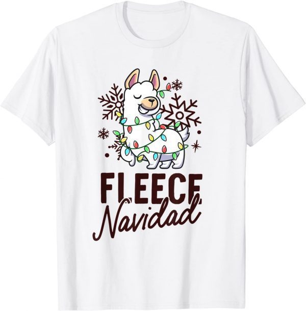 Fleece Feliz Navidad Llama Sheep Pun Spanish Christmas Xmas 2021 Shirt