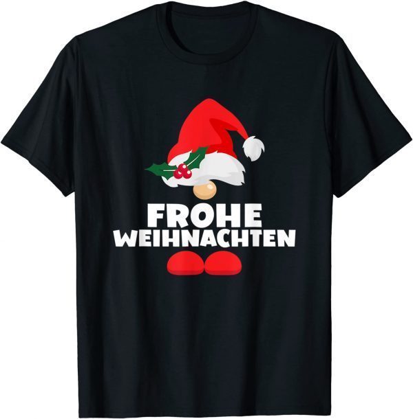 Frohe Weihnachten Germany German Happy Christmas Gnome Limited Shirt