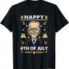 Funny Santa Happy 4th of July Biden Ugly Christmas Classic Shirt