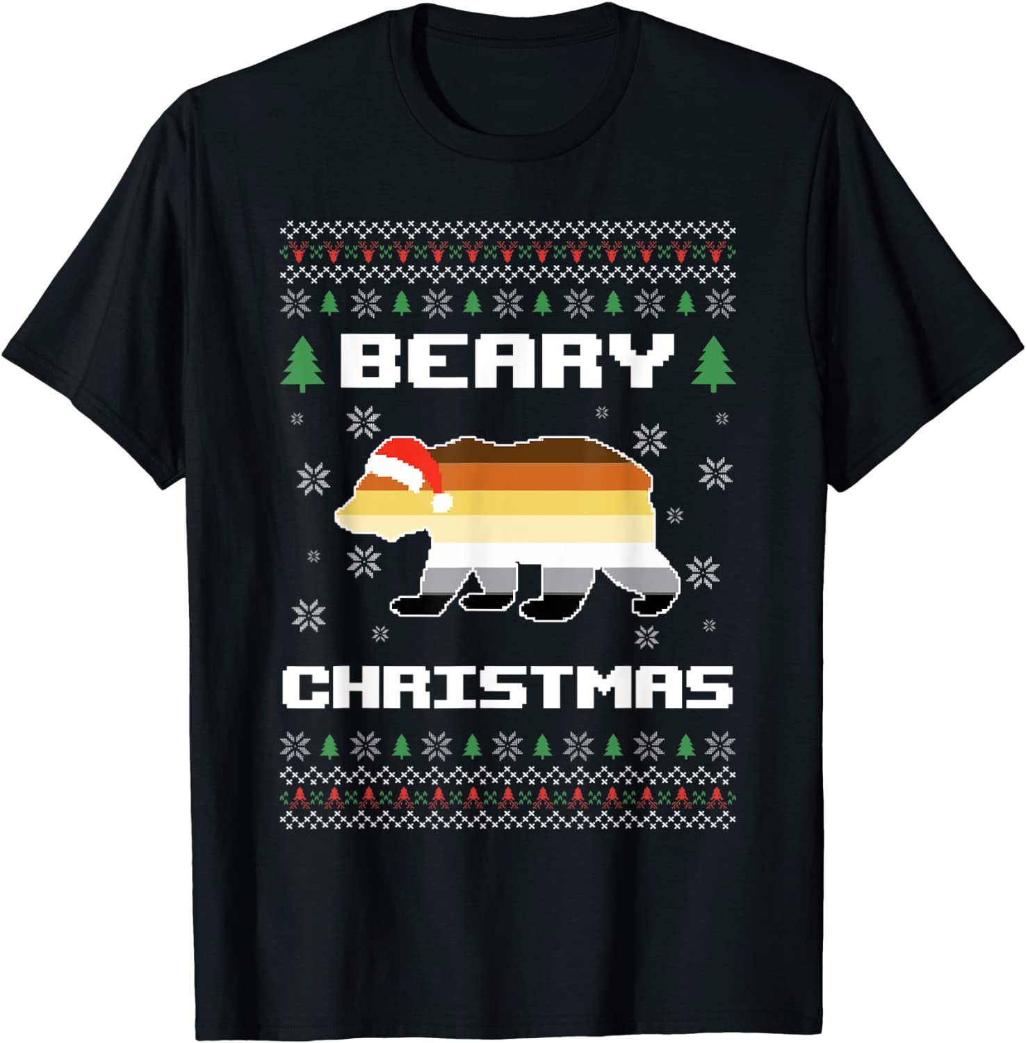 Gay Pride LGBTQ Ugly Christmas Sweater Xmas Beary Christmas Gift T-Shirt