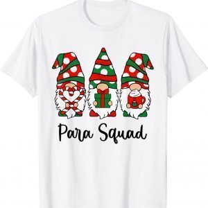 Gnomes Para Squad Christmas Teacher Santa Hat Classic Shirt