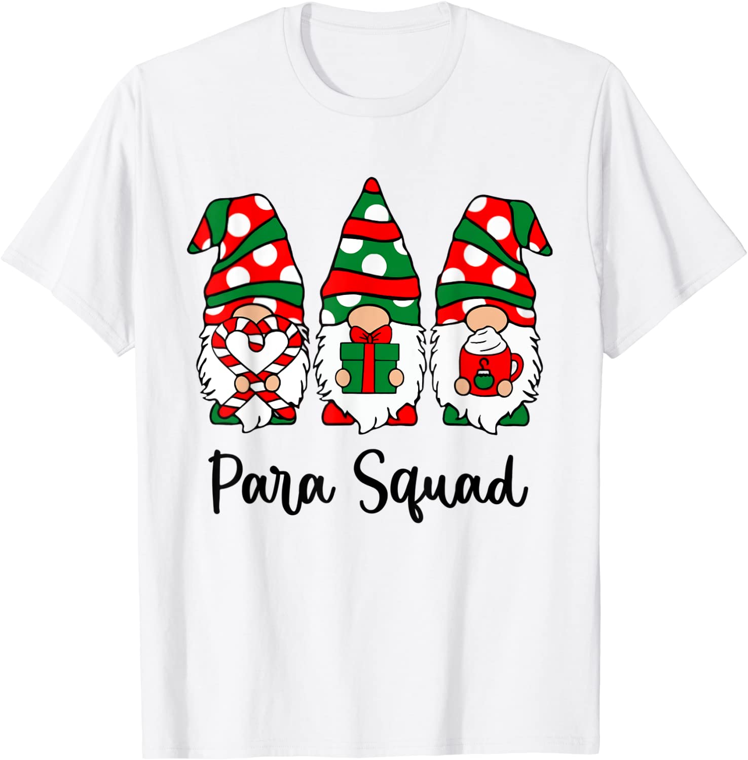 Gnomes Para Squad Christmas Teacher Santa Hat Classic Shirt