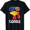 Gobble Turkey Thanksgiving Biden flag USA Classic Shirt