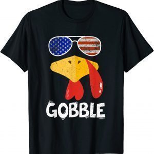 Gobble Turkey Thanksgiving Biden flag USA Classic Shirt