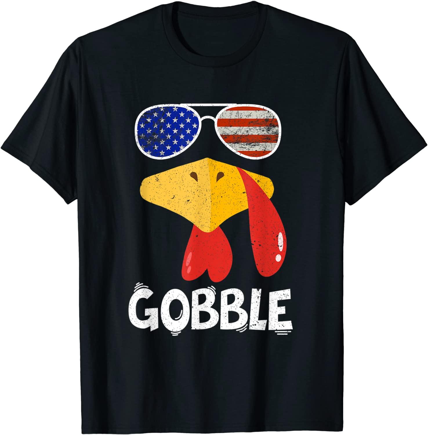 Gobble Turkey Thanksgiving Biden flag USA Classic Shirt