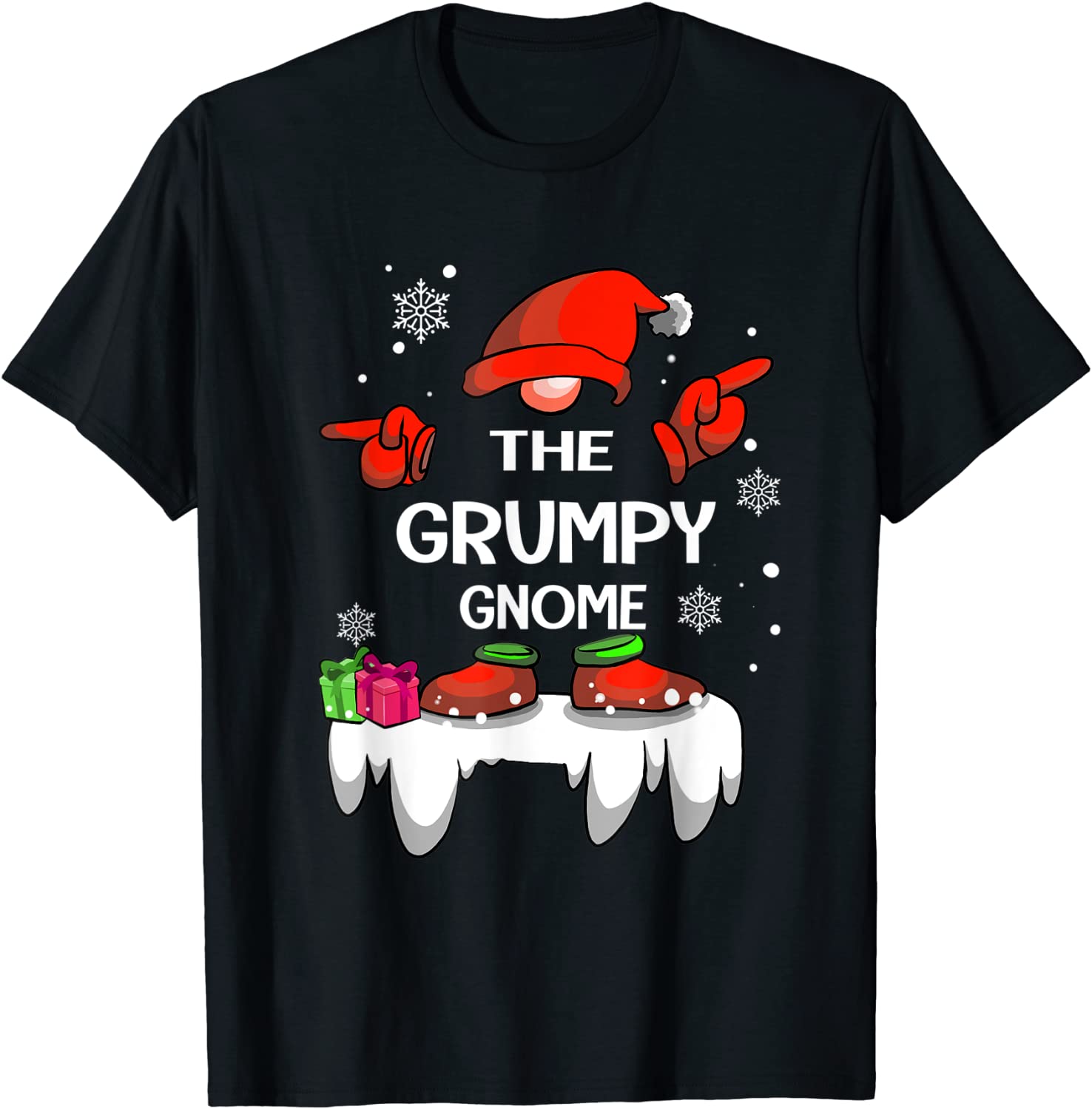 Grumpy Gnome Buffalo Plaid Matching Family Christmas Pajama Classic Shirt