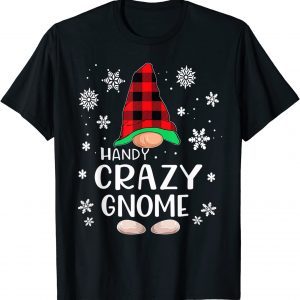 Handy Gnome Buffalo Plaid Matching Family Christmas Classic T-Shirt