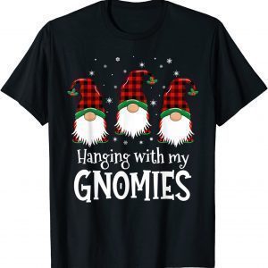 Hanging With My Gnomies Buffalo Plaid Christmas Pajama 2022 T-Shirt