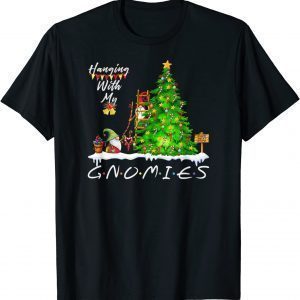 Hanging With My Gnomies Gnome Family Christmas 2021 Shirt
