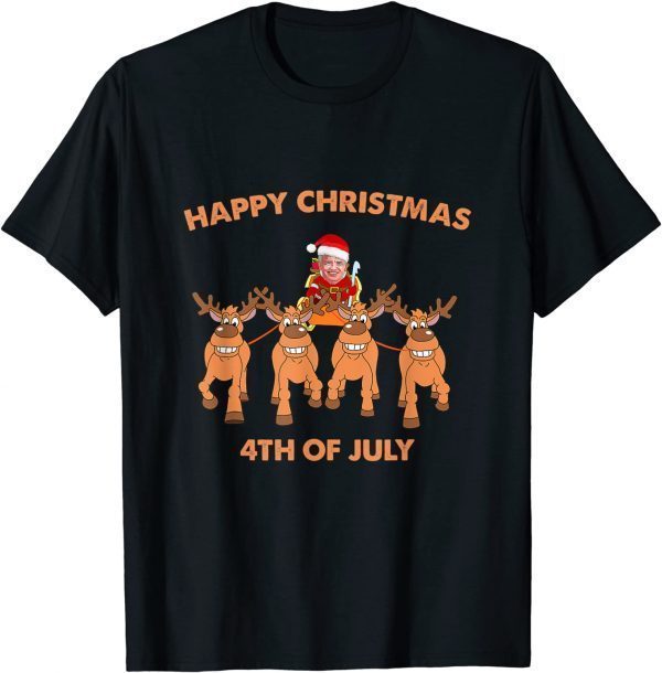 Happy 4th of July Christmas Joe Biden Pajama T-Shirt