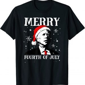 Happy 4th of July Funny President Joe Biden Happy Christmas Gift T-Shirt