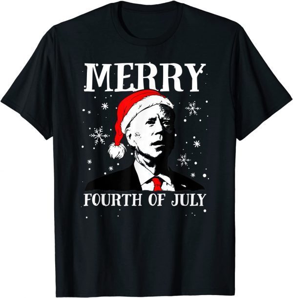 Happy 4th of July Funny President Joe Biden Happy Christmas Gift T-Shirt