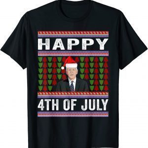 Happy 4th of July Ugly Christmas Santa - Joe Biden 2021 Shirt