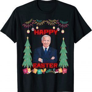Happy Easter Joe Biden Santa Confused Ugly Christmas Classic Shirt