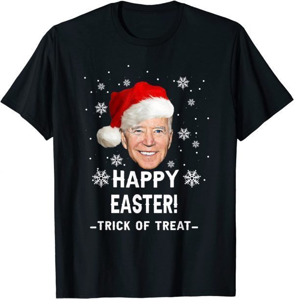 Happy Easter Santa Joe Biden Christmas Ugly Sweater Tee Shirt