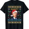 Happy Hanukkah Santa Biden Menorah Ugly Christmas Sweater T-Shirt