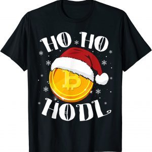 Ho Ho Hodl Crypto Bitcoin Santa Hat Cryptocurrency Classic Shirt