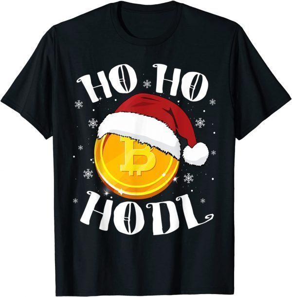 Ho Ho Hodl Crypto Bitcoin Santa Hat Cryptocurrency Classic Shirt