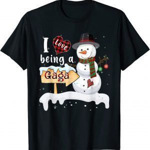 I Love Being A Gaga Snowman Christmas Classic Shirt