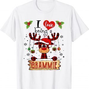 I Love Being A Grammie Reindeer Christmas T-Shirt