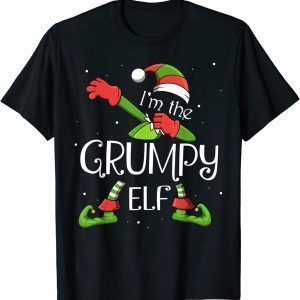 I'm The Grumpy Elf Dabbing Santa Claus Xmas For Family 2021 Shirt