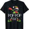 I'm The Pop Pop Elf Dabbing Santa Claus Xmas For Family T-Shirt