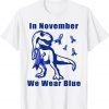 In November We Wear Blue T-Rex Toddler Diabetes Awareness Unisex Shirt