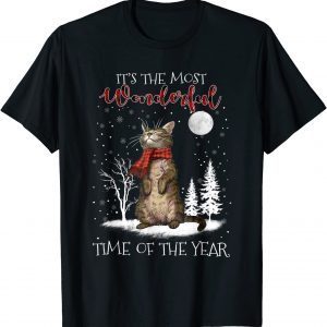 It's The Most Wonderful Time Of The Year Family Cat Xmas 2021 Shirt
