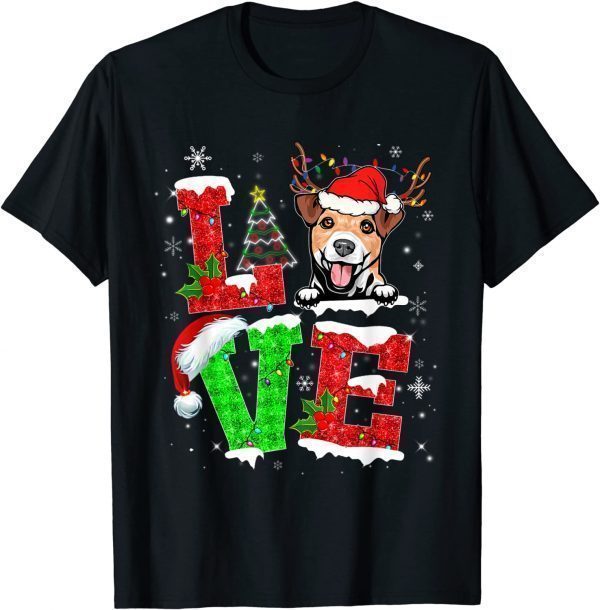 Jack Russell Terrier Dog Tree Christmas Lights Xmas Pajama Classic Shirt