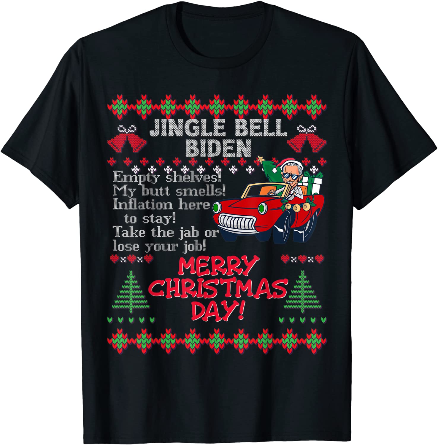 Jingle Bells Biden Smells Santa Trump Ugly Christmas Sweater Classic Shirt