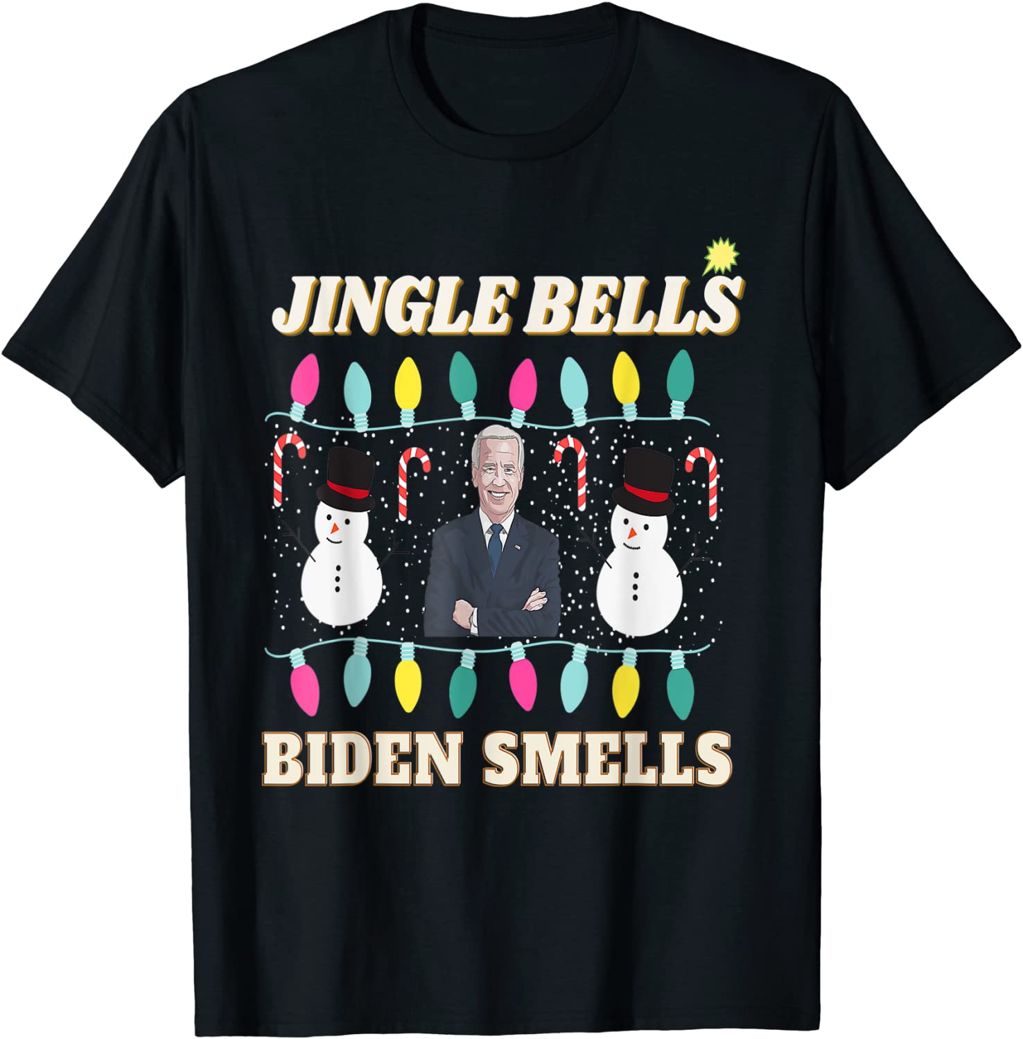 Jingle Bells Biden Smells Ugly Christmas Anti Biden Classic Shirt